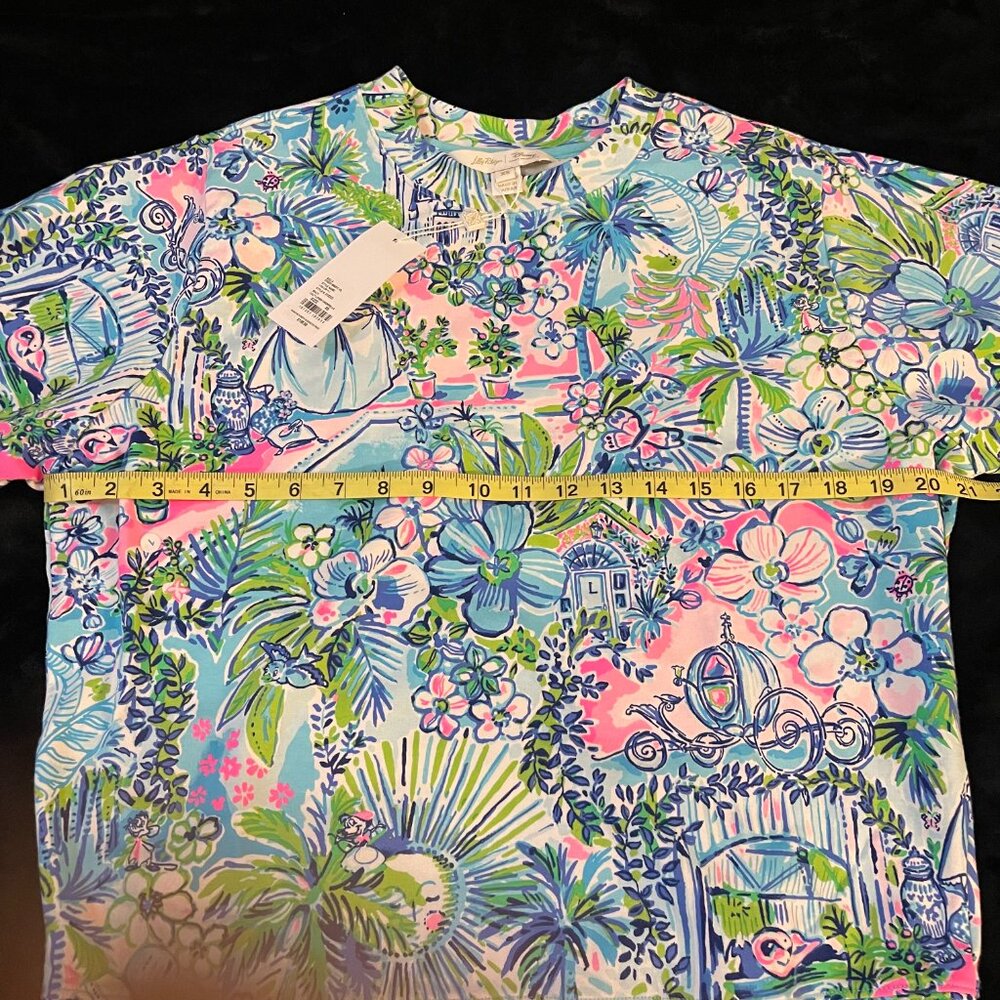 Lilly Pulitzer x Disney Cinderella Ballad Sweatshirt XS (Oversized) NWT Pastel - Picture 4 of 7